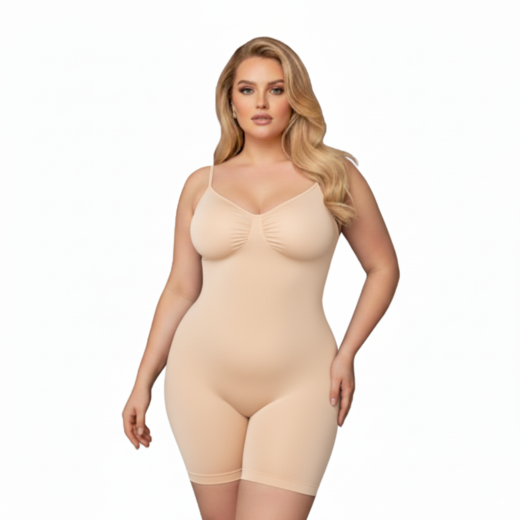 Plus Size Seamless Bodysuit – Tummy Control Shapewear for Confident Curvy Women