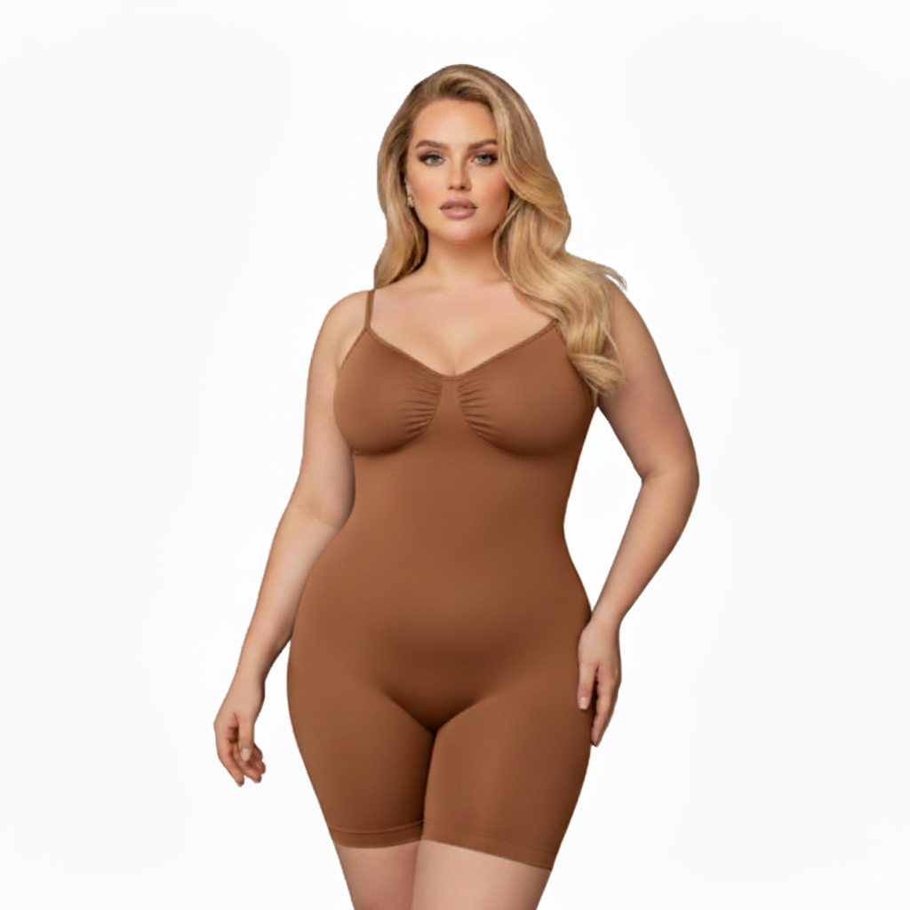 Plus Size Seamless Bodysuit – Tummy Control Shapewear for Confident Curvy Women