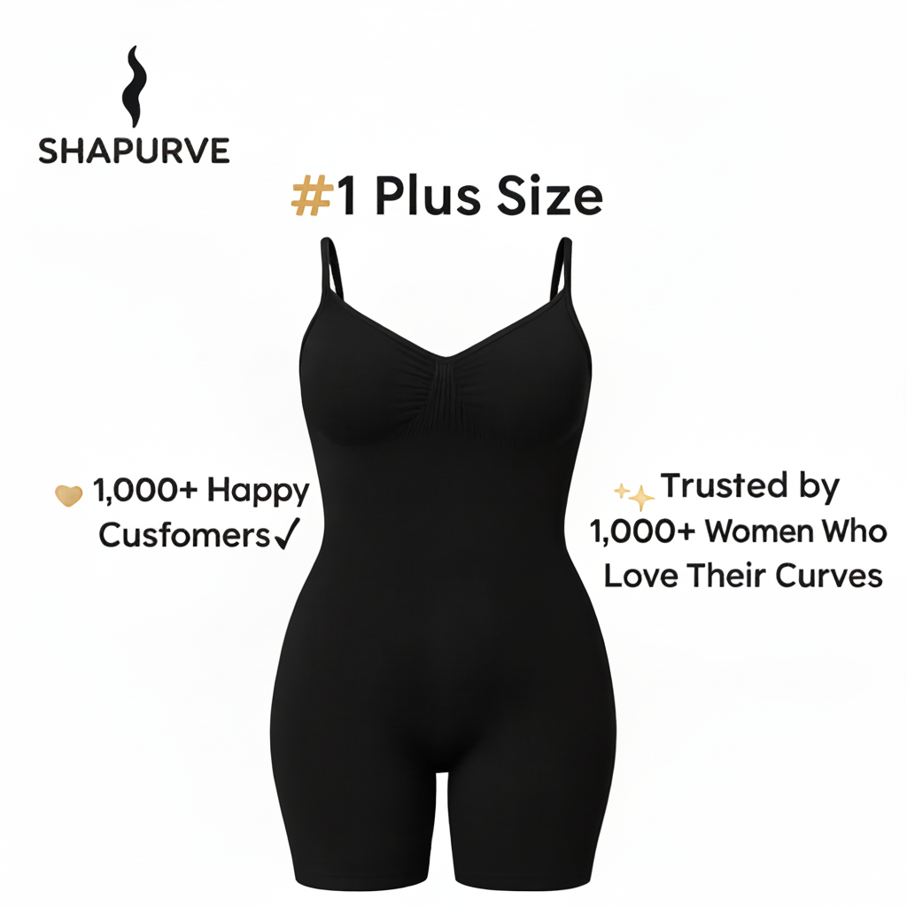 Plus Size Seamless Bodysuit – Tummy Control Shapewear for Confident Curvy Women