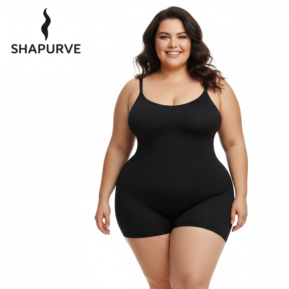 Plus Size Seamless Bodysuit – Tummy Control Shapewear for Confident Curvy Women